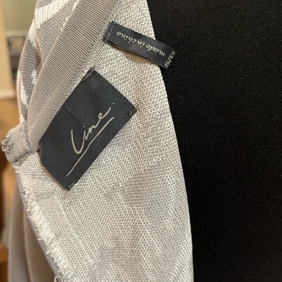 LINE KNITWEAR INT. Bodycon Bandage Long Sleeve Dress in Grey. - Picture 8 of 8